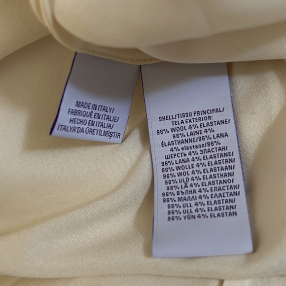 Ralph Lauren Collection Purple Label Wool Sleeveless Embroidered Dress in Cream - Picture 14 of 14